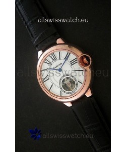 Cartier Ballon de Japanese Replica Watch in Rose Gold Case