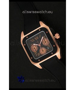 Cartier santos Swiss Replica Watch in Black Dial