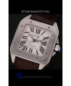 Cartier Santos Swiss Replica Watch in White Dial