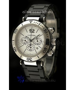 Cartier Pasha de Japanese Replica Watch in White Strap