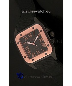 Cartier Santos Swiss Replica Watch in Black Dial