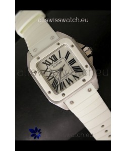 Cartier Santos Swiss Replica Watch in White Dial
