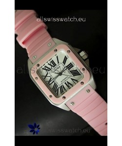 Cartier Santos Swiss Replica Watch in White Dial