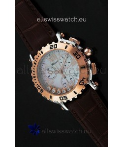 Chopard Happy Sport Swiss Replica Watch in Brown Strap