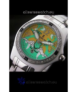 Corum Imitation Ceramics Japanese Replica Watch in Light Green & Yellow Dial