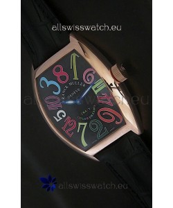 Franck Muller Crazy Color Dreams Japanese Replica Watch in Black Dial