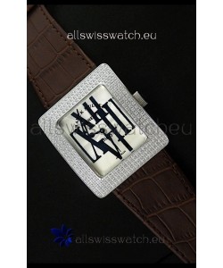 Franck Muller Geneve Infinity Japanese Special Watch in Brown Leather Strap