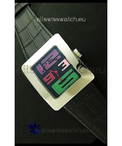 Franck Muller Geneve Infinity Japanese Steel Watch in Multi Color Numeral Markers
