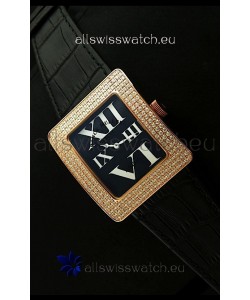 Franck Muller Geneve Infinity Japanese Gold Watch in White Roman Markers