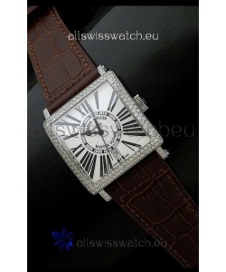 Franck muller Master Square Japanese Replica Watch in Brown Strap