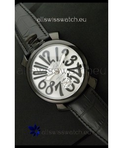 Gaga Milano Italy Japanese Replica PVD Watch in Black Markers