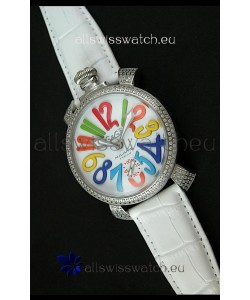 Gaga Milano Italy Manuale Replica Japanese Watch in White Strap