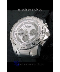 Glashuette Sport Evolution Swiss Chrono Watch in White Dial