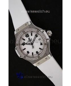 Hublot Big Bang King Swiss Quartz Watch in Faux Diamonds Plated