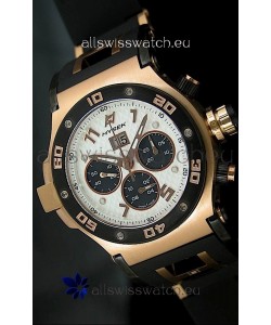 Hysek Abyss Explorer Steel Swiss Watch in Pink Gold Case