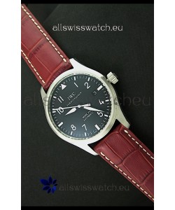 IWC Fliegeruhr International Watch Co. Swiss Automatic Replica Watch in Red Strap