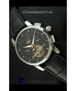 Mont Blanc Flying Tourbillon Japanese Replica Watch in Black Dial