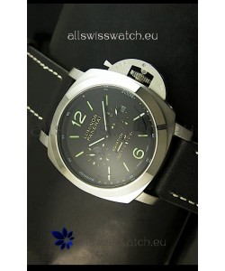 Panerai PAM365 L’Astronomo Luminor 1950 GMT Equation of Time Watch Black Dial Steel