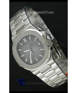 Patek Phillipe Nautilis Swiss Replica Watch in Grey Textured Dial