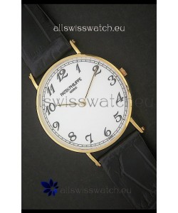 Patek Philippe Calatrava Japanese Quaartz Watch in Yellow Gold