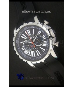 Roger Dubius Excalibur Chronoexcel Japanese Watch in Black Dial