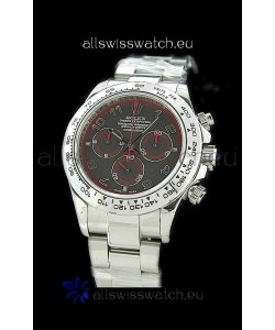 Rolex Daytona Cosmograph Swiss Replica Steel Watch in Red Subdial