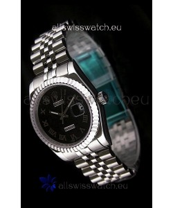 Rolex Datejust Swiss Replica Watch in Black Dial