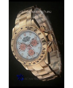 Rolex Daytona Japanese Replica Gold Watch in Rose Gold Subdials