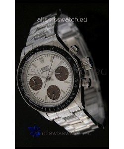 Rolex Daytona Oyster Perpetual Swiss Replica Steel Watch in Brown Sub dial