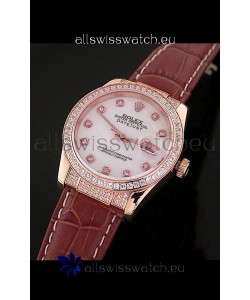 Rolex DateJust Japanese Mens Replica Watch in Mop White Dial