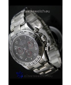 Rolex Daytona Cosmograph Swiss Replica Steel Watch in Grey Dial