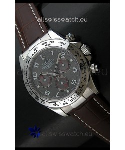 Rolex Daytona Cosmograph Swiss Replica Stainless Steel Watch in Grey Dial