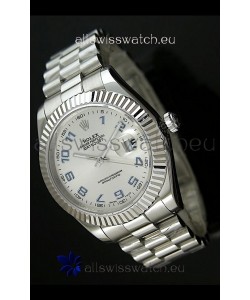 Rolex Replica Datejust Mens Japanese Watch in Arabic Numerals Dial - 41MM