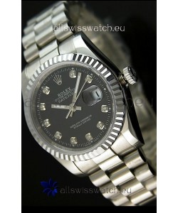Rolex Replica Datejust Mens Japanese Watch in Black Dial - 41MM
