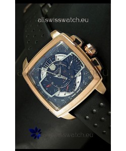 Tag Heuer Monaco Mikrograph Japanese Replica Rose Gold Watch 