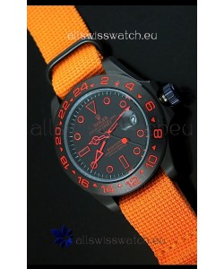 Rolex Explorer II Bamford Stealth and Flame Edition Navy Nylon Strap Replica Watch