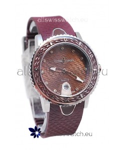 Ulysse Nardin Lady Diver Starry Night Replica Watch in Brown Dial