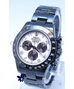 Rolex Cosmograph Project X Editions Black Out Daytona Swiss Replica Watch in Silver Dial