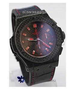 Hublot Big Bang All Carbon Swiss Replica Watch in Red