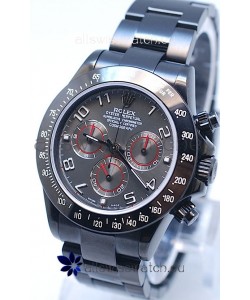 Rolex Cosmograph Project X Editions Black Out Daytona Swiss Replica Watch in Grey Dial
