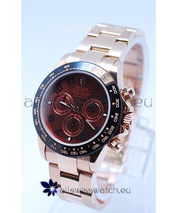 Rolex Daytona Chronograph MonoBloc Cerachrom Bezel Swiss Replica Watch in Brown Dial
